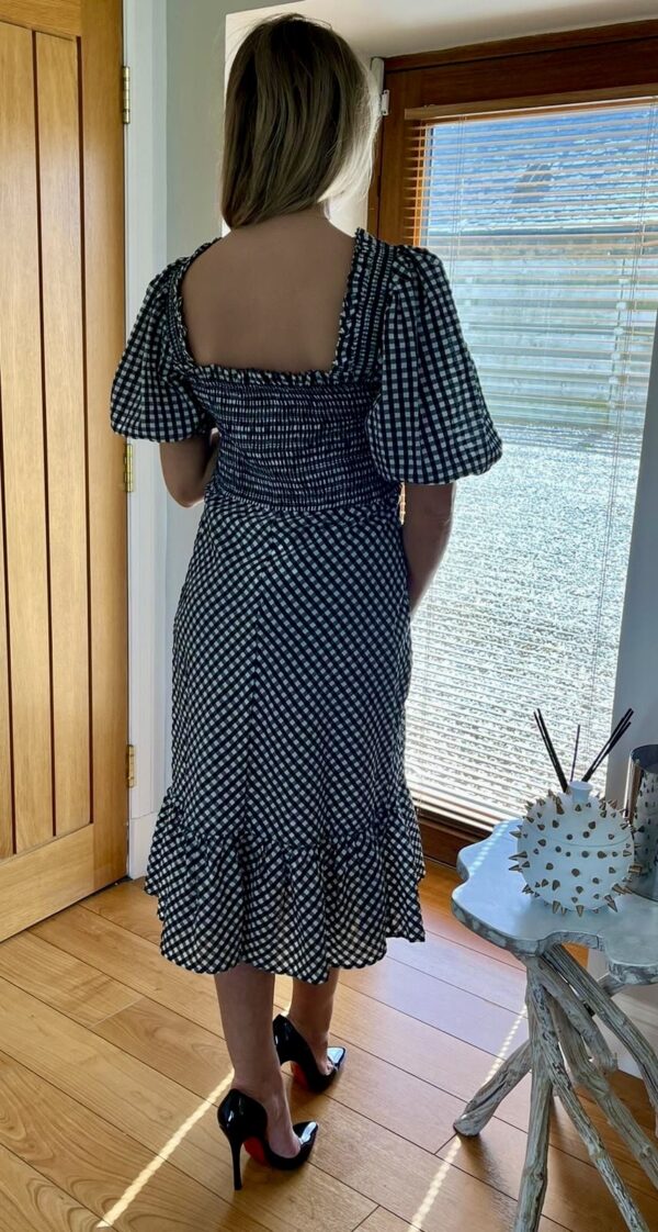 Ganni Gingham Smocked Dress - Image 2