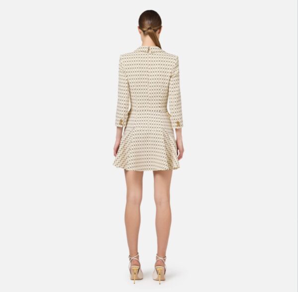 Elisabetta Franchi Cream Coat Dress - Image 4