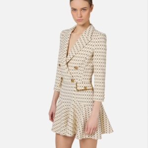 Elisabetta Franchi Cream Coat Dress